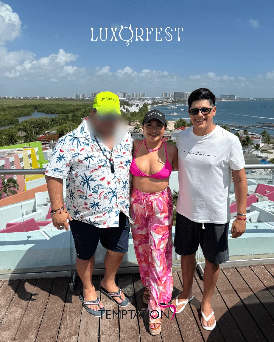 Lu & Leo con la comunidad en Temptation Cancún