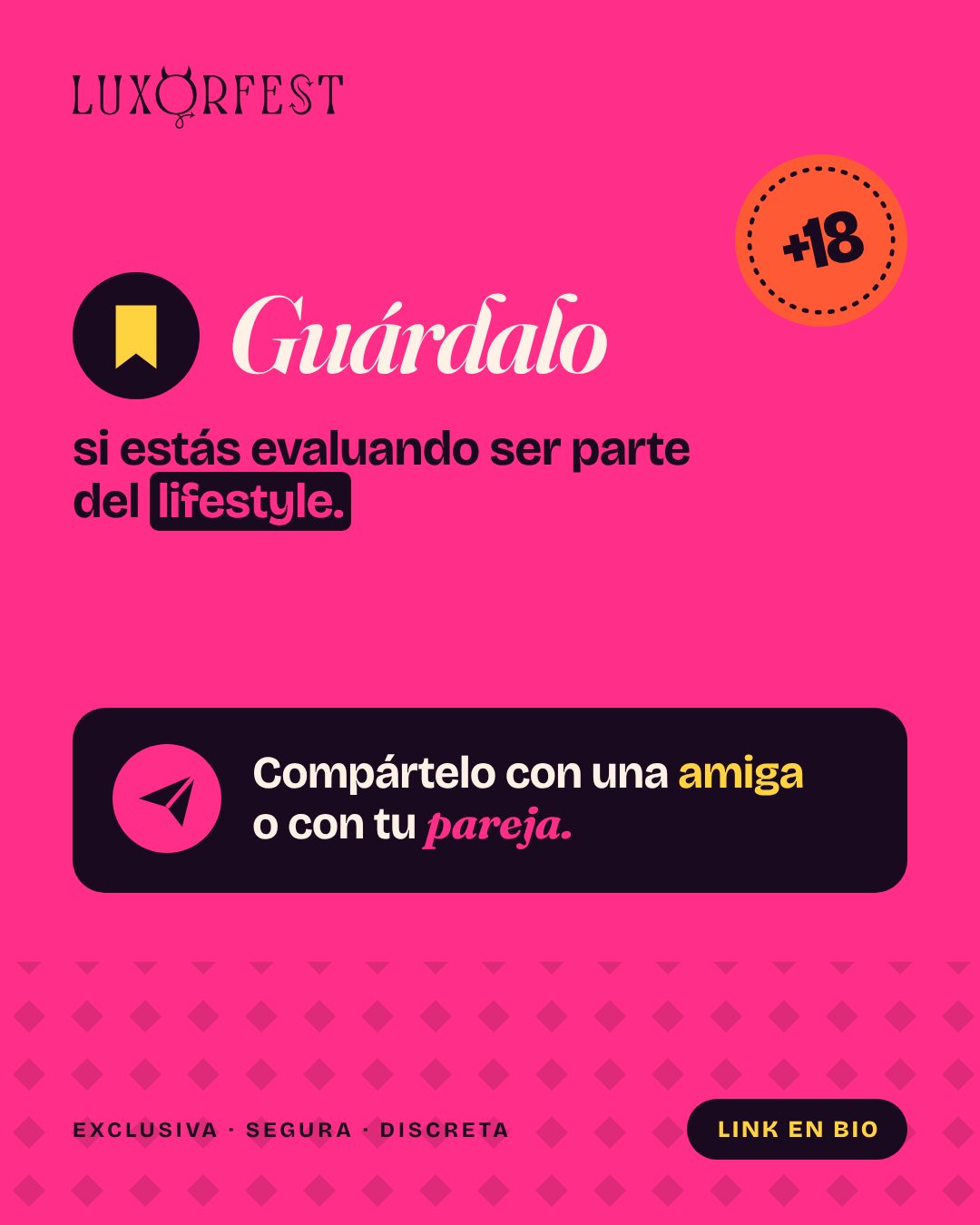 Guárdalo si estás evaluando ser parte del lifestyle. Compártelo con una amiga o con tu pareja