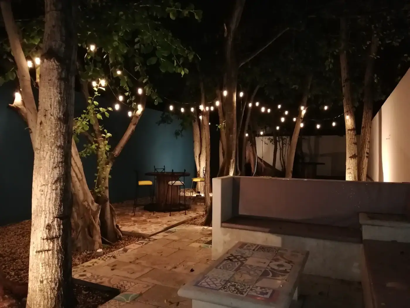 Casa privada de un evento Luxorfest de noche