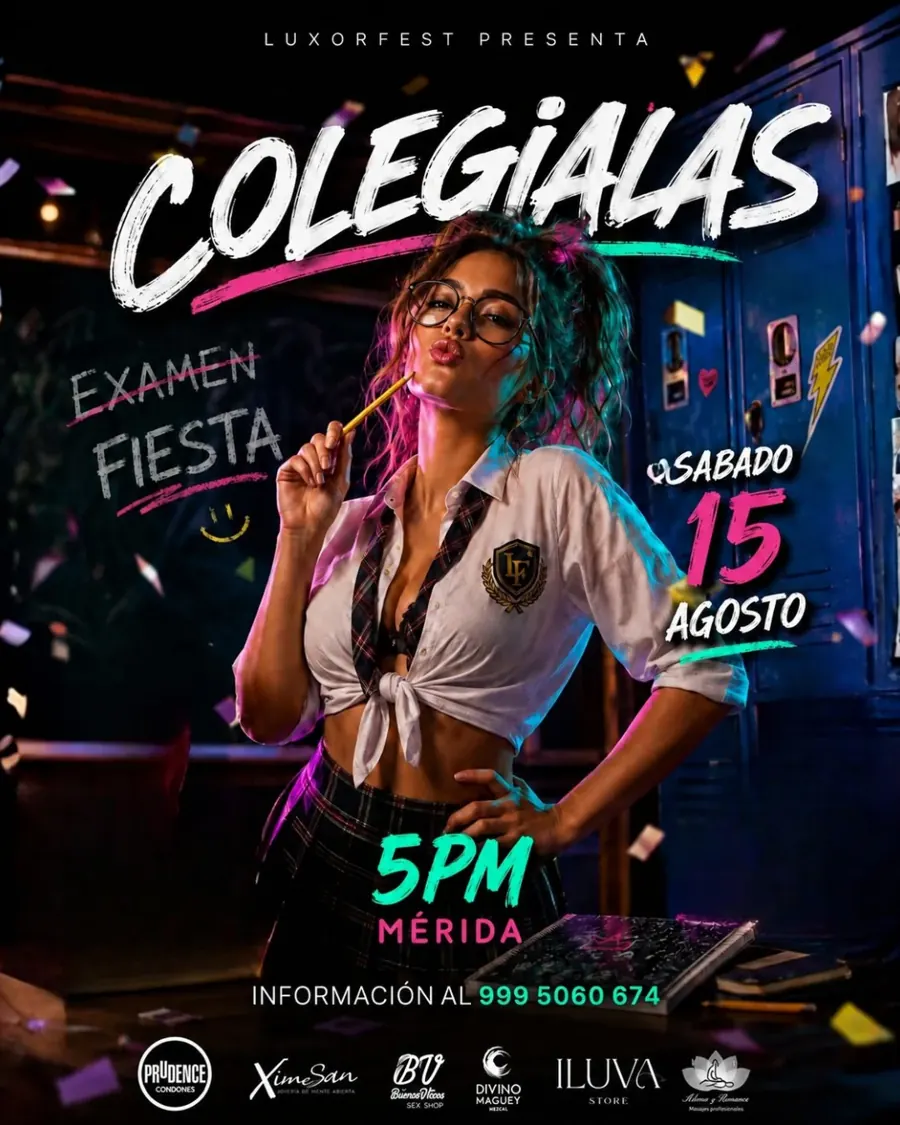 Flyer Colegialas Pool Party